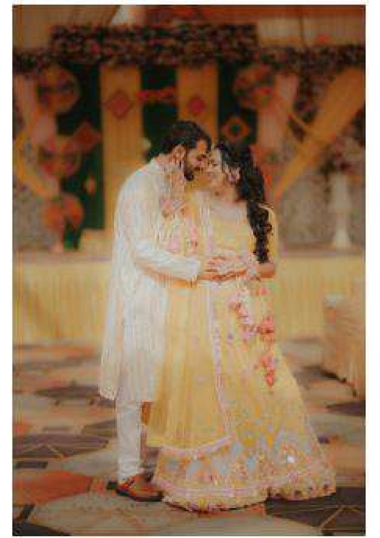 Haldi ceremony couple portrait