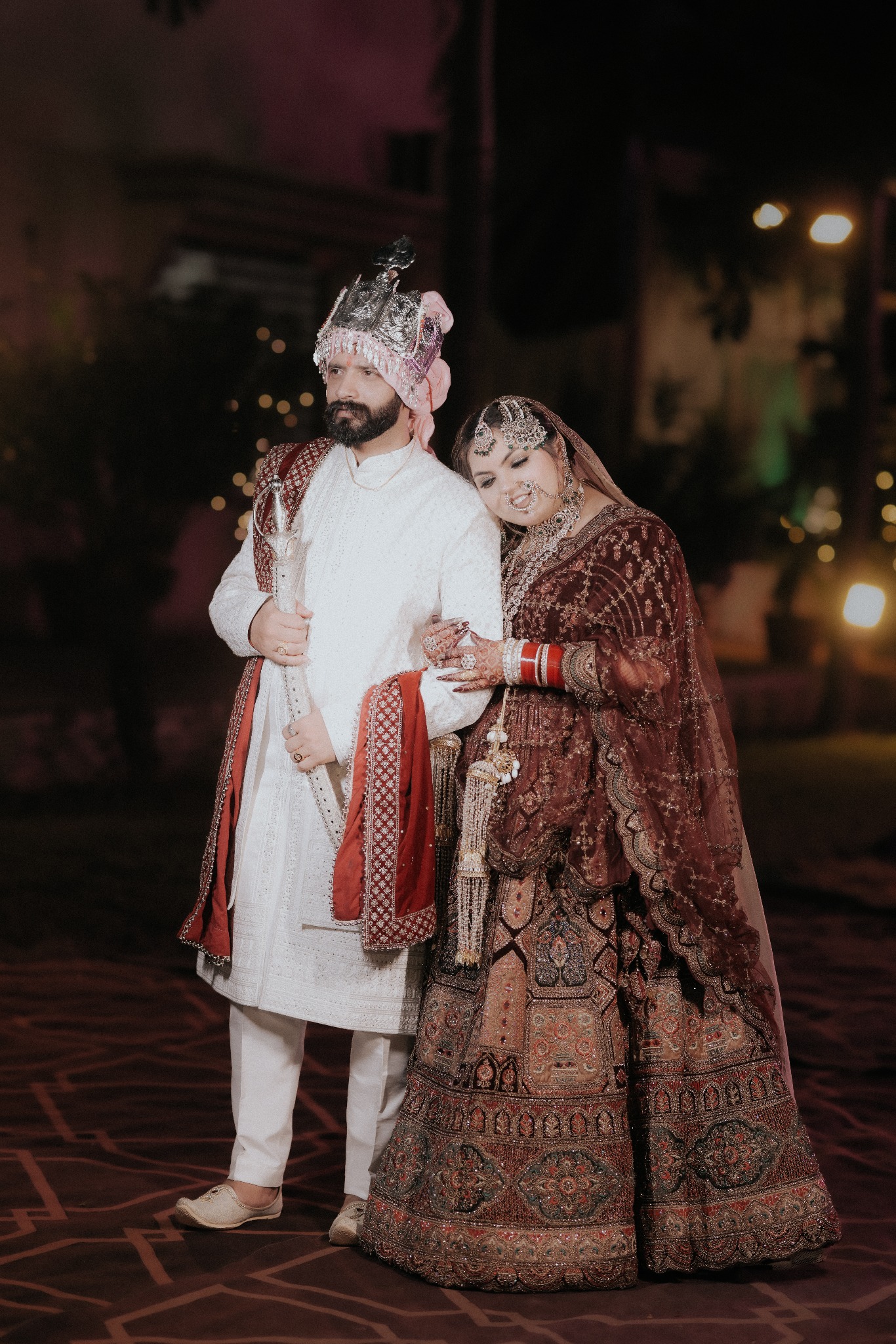 Bride and groom wedding portrait